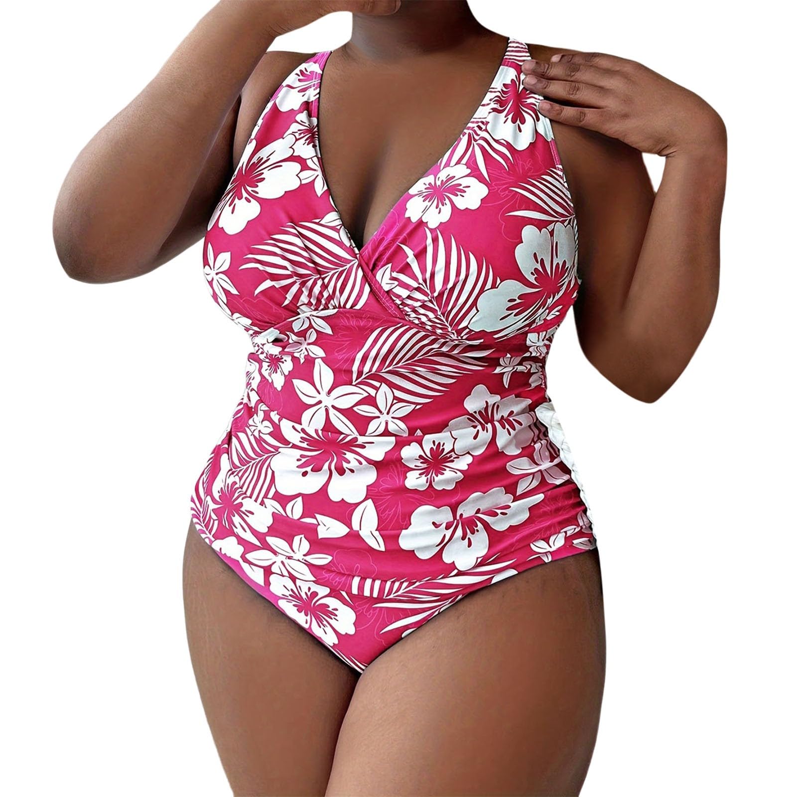 Monokinis Grande Taille Ventre Plat Maillot de Bain Gainant Push Up Contrôle du Ventre