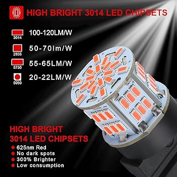 KaTur 4pcs 3157 Turn Tail Brake Stop Signal Light Lamp 3047 3057 3155 5630 33 Smd