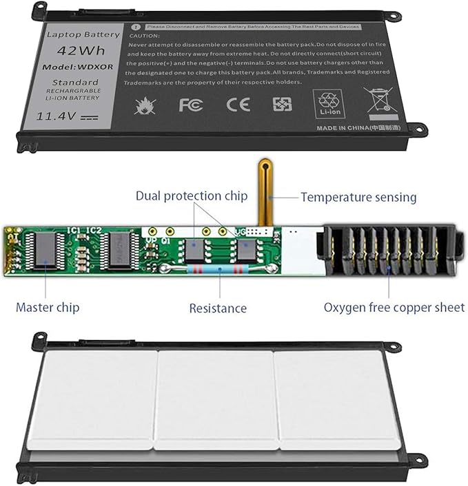 Batería para Laptop WDXOR 42Wh 11.4V 4 Celdas LiPo miniatura 5