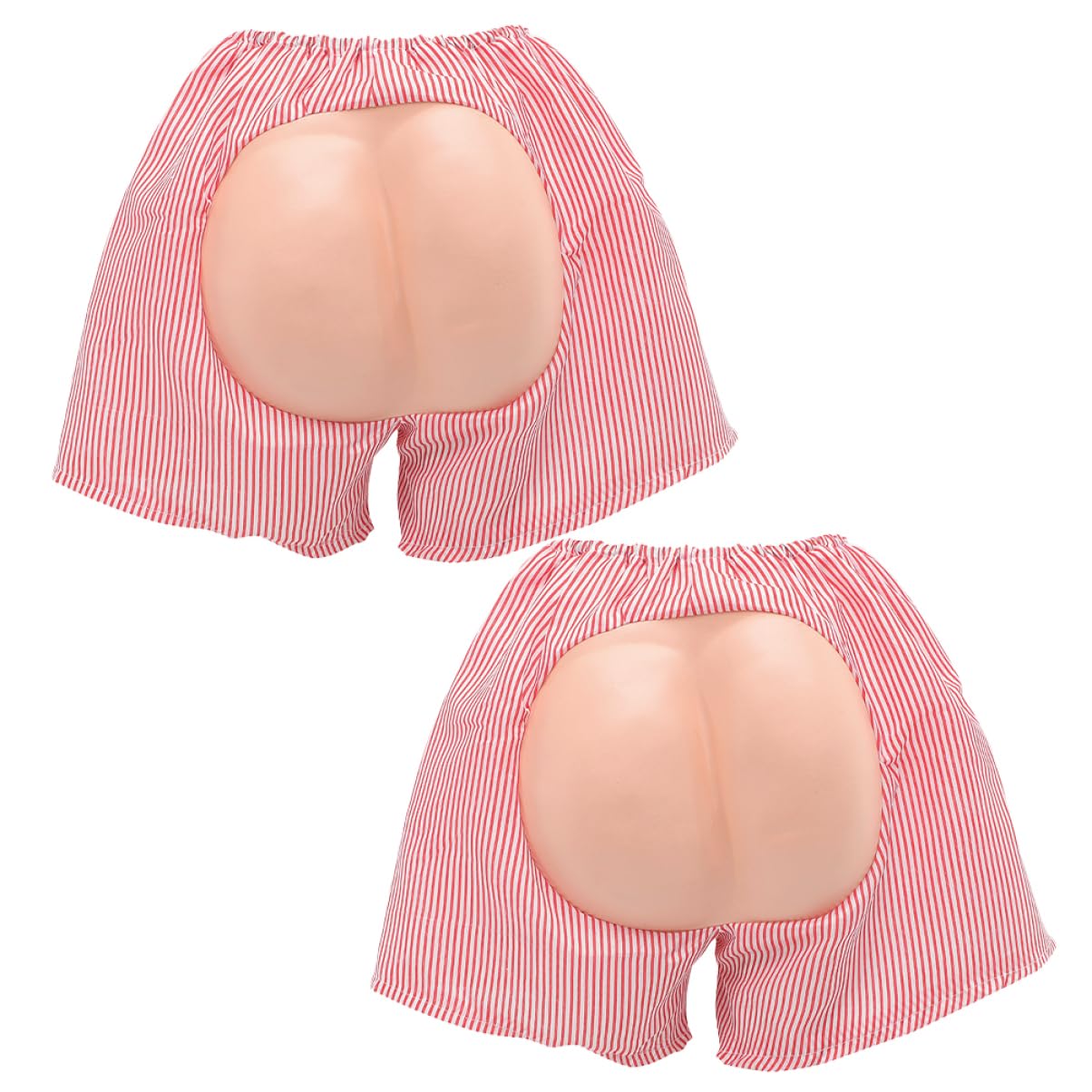 ORFOFE 2 Stück Hintern Freigelegte Gesäß-Slips, Lustige Fake-po-Shorts, Unisex, Lustige Shorts Für Witz, Kostüm, Maskerade, Streich, Requisite, Männer Und Frauen, Make-up-Spiel