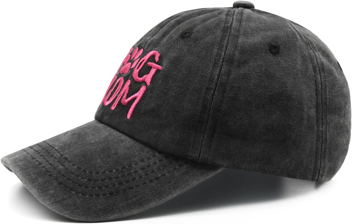 Waldeal Women's Embroidered Dog Mom Hat Adjustable Denim Baseball Cap - Image 4