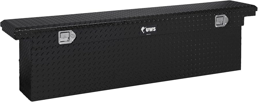 UWS EC10842 69-Inch Gloss أسود ثقيل من الألومنيوم شاحنة نحيفة مع ملف تعريف منخفض ، غطاء RigidCore