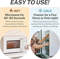 Vista 4 de Almohadilla térmica extra grande apta para microondas para espalda con calor húmedo, almohadillas térmicas de semillas de lino para espalda