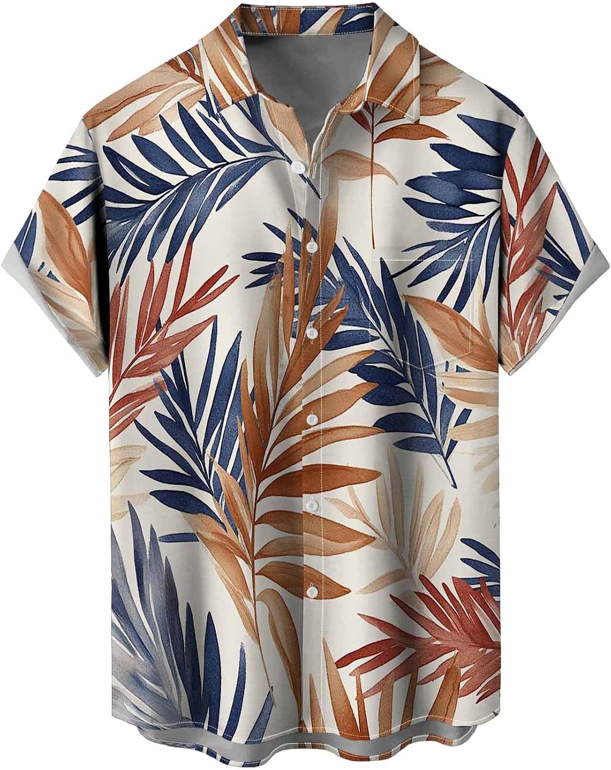 Men's Short Sleeve Button Down Casual Hawaiian Shirts Summer Beach Holiday Printed Regular Fit Top Tropical Shirts