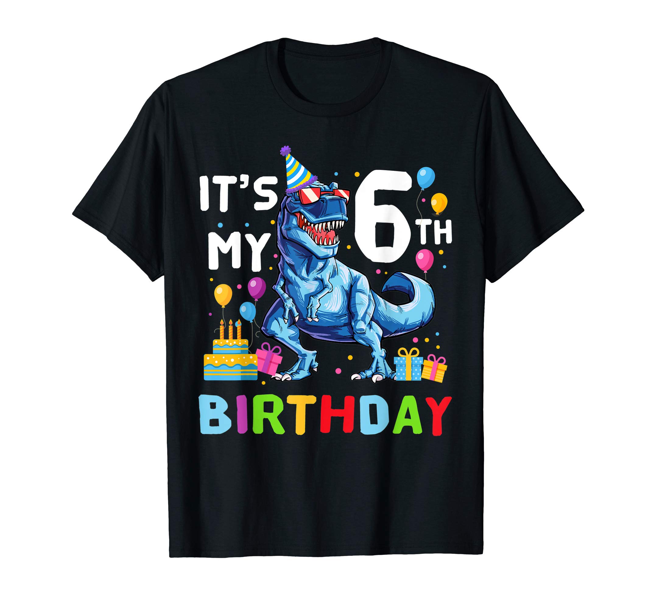 Kids It's My 6th Birthday Happy 6 Year T-Rex Shirt T-Shirt