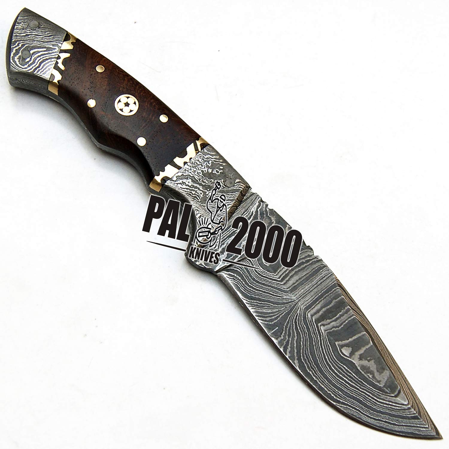 9568-Sjpm - Handmade Damascus Steel Knife - Solid Rose Wood Handle — Amazon image 3