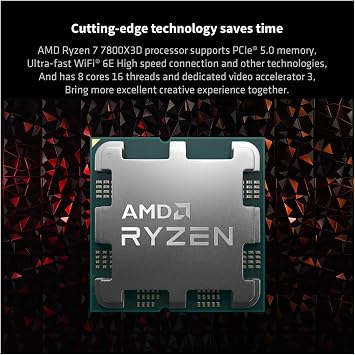 AMD Ryzen 7 7800X3D R7 7800X3D 5.0 GHz 8-Core 16-Thread CPU Processor 5NM 96M 100-100000910 Socket AM5 Tray Without Cooler, ZL666