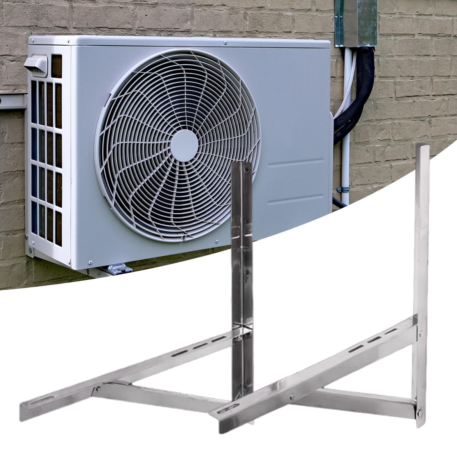 Supporto per condizionatore d'aria da Parete in Acciaio per Climatizzatore | da parete per unità esterna mini split per condensatore senza condotti mini split riscaldatore esterno