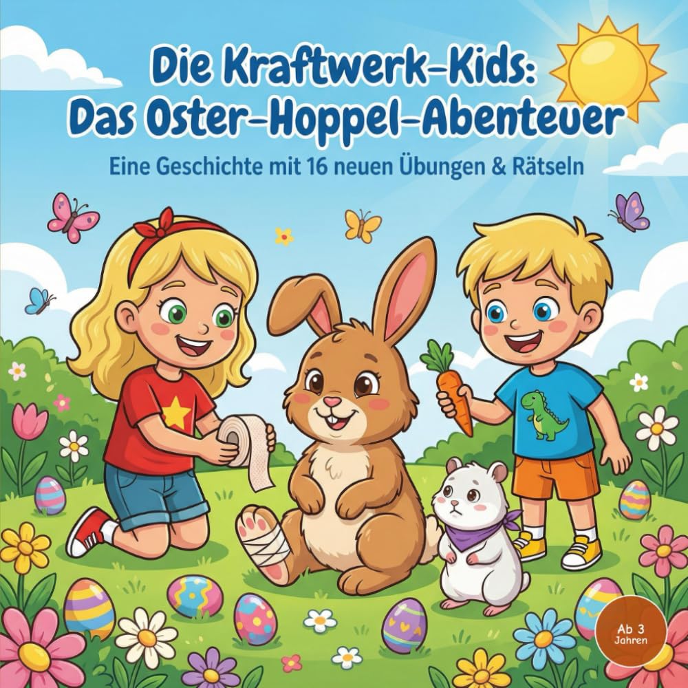 Die Kraftwerk- Kids: Das Oster-Hoppel-Abenteuer: Ein Mitmach- Buch für Kinder ab 3 Jahren