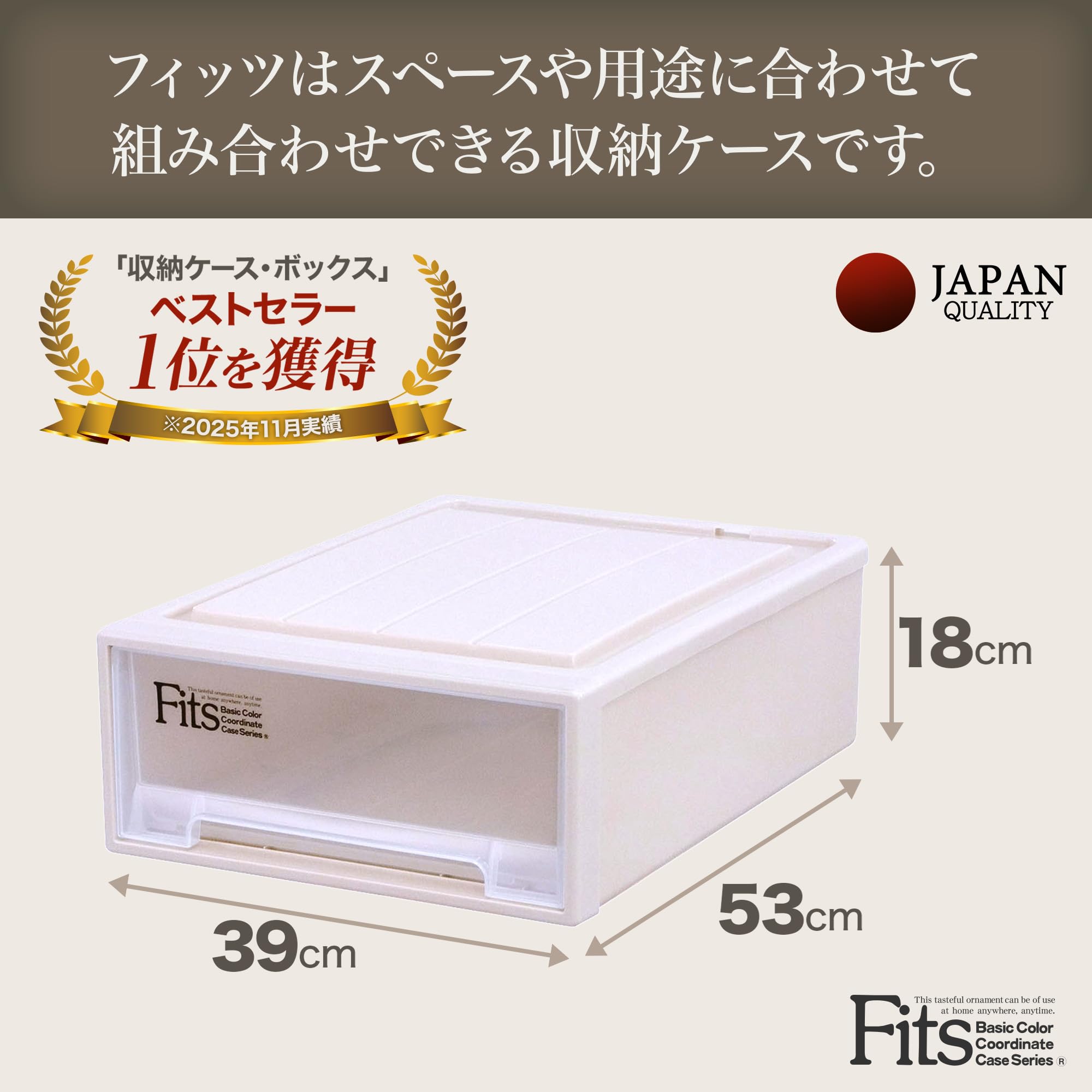 Amazon｜天馬 収納ボックス フィッツケース クローゼット 幅39×奥行53