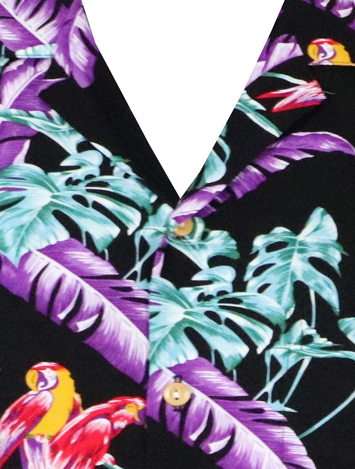 King Kameha Original Paradise Found - Camisa hawaiana para hombre, manga corta, bolsillo frontal, estampado hawaiano Magnum Tom Selleck