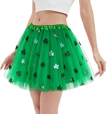 Tutu Skirts for Women 4 Layers Puffy Elastic Tutu Skirts Tutus for Girls Tulle Ballet Dress Halloween Christmas Costume