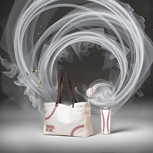 Miniatura 9 de Bolsa de béisbol y vaso, regalos de béisbol para mujeres, artículos esenciales para madres deportivas (bolsas + taza para beber), accesorios de