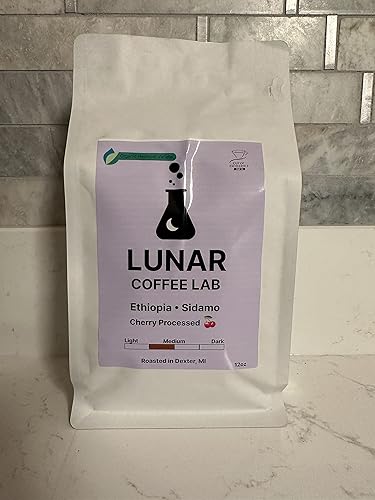 Miniatura 2 de Lunar Coffee Lab Heirloom - Café orgánico de Etiopía, tostado ligero medio, taza de excelencia finalista proceso natural (12 onzas)