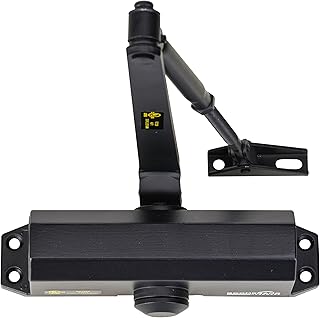 Boomerang Light/Medium Duty Residential & Light Commercial Auto Door Closer -D503 Surface Mounted, Cast Aluminum Closer, Adjustable Closing, Grade 2 & UL 3 Hour Fire Rated, Matte Black (US19)