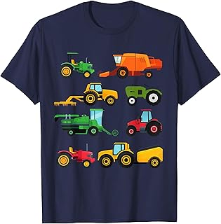 8 Tracteurs & Machines agricoles Moissonneuse-batteuse Garçon Cadeau T-Shirt