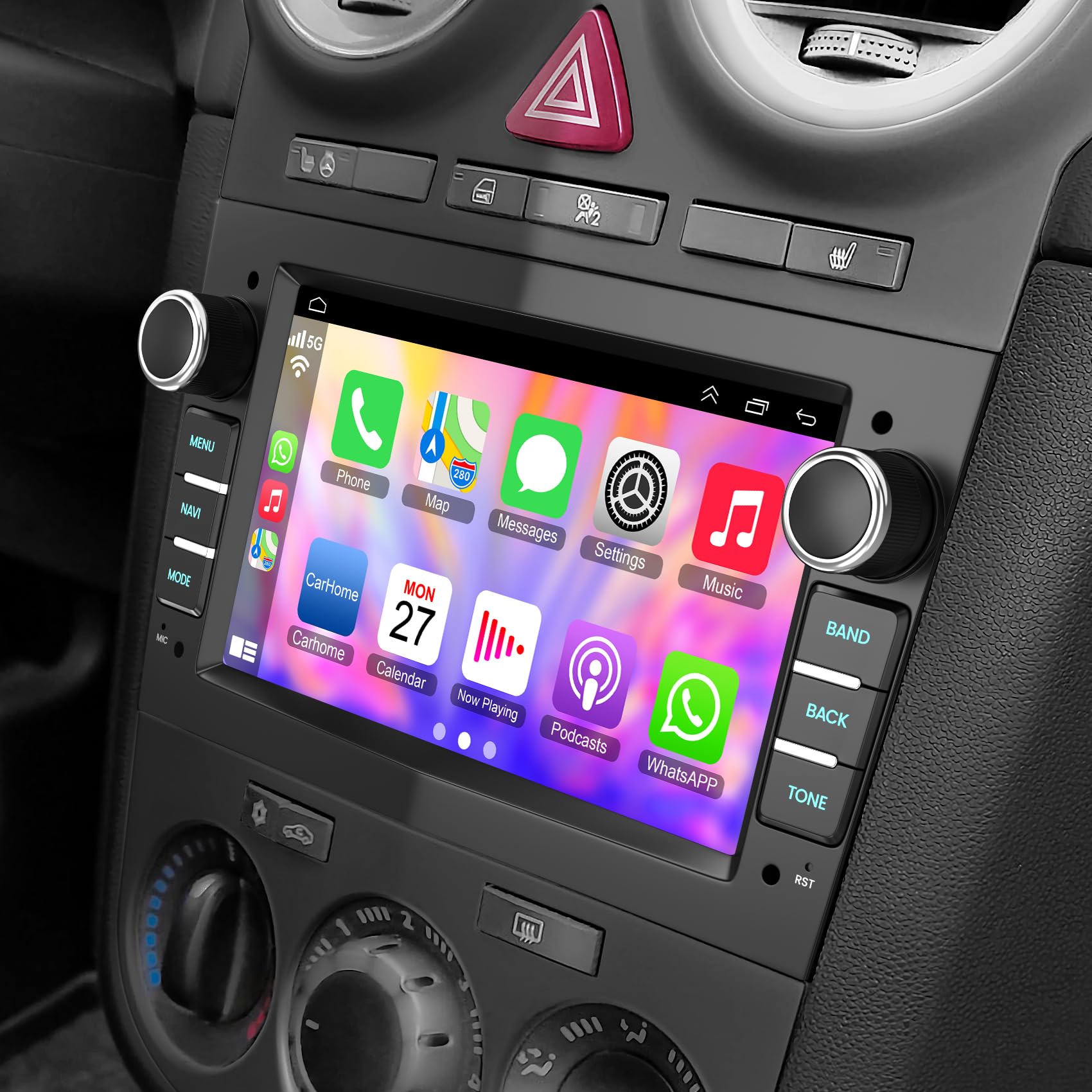 5G WiFi Upgrade Autoradio für Opel Astra Meriva Corsa Antara Vectra Combo Zafira, Touchscreen Opel Radio mit Wireless Carplay Android Auto Sprachsteuerung Bluetooth GPS FM DSP