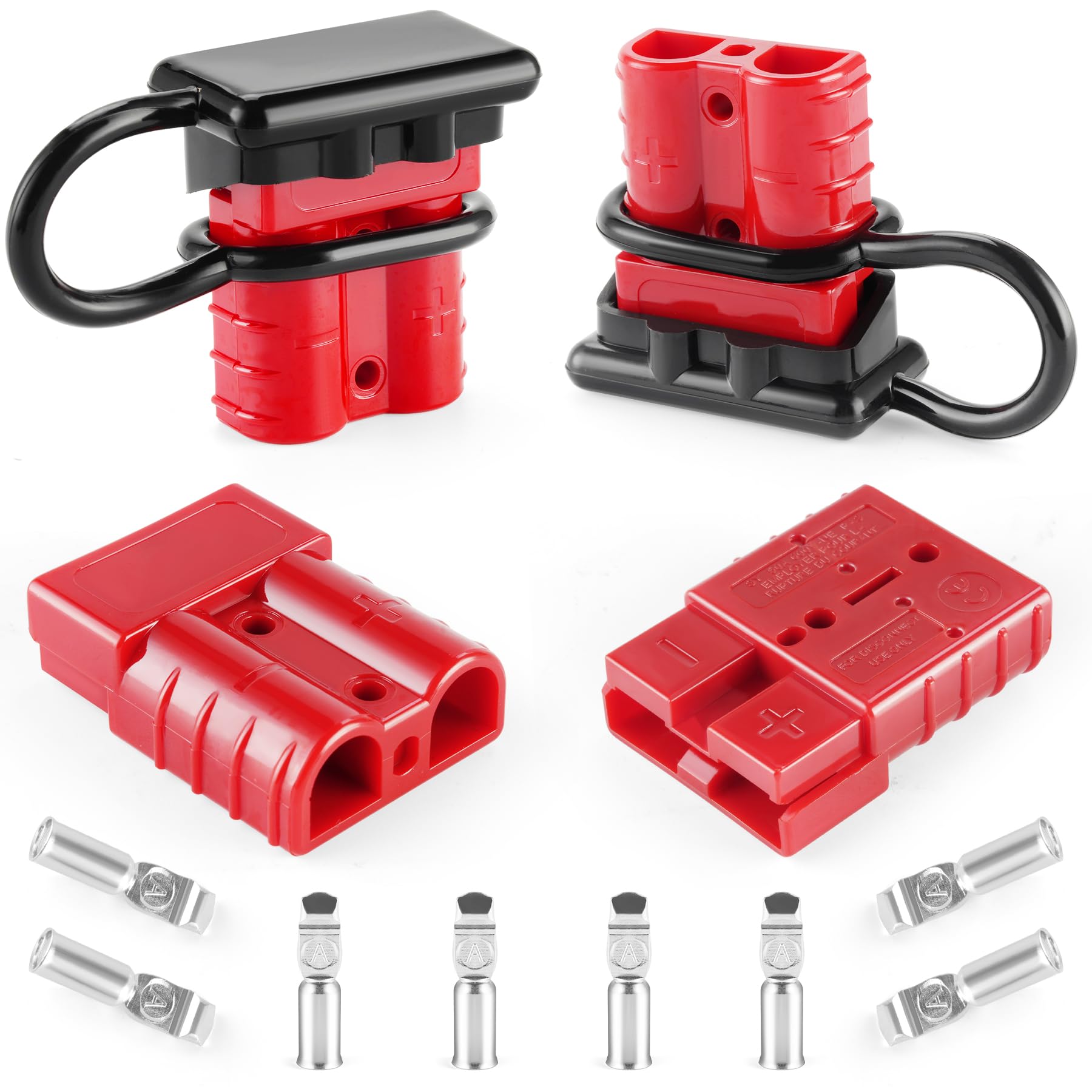 JUSTTOP Anderson – Conector de 4 piezas, batería de 120 amperios, 12 V a 36 V, conector de conexión/desconexión rápida, kit de con