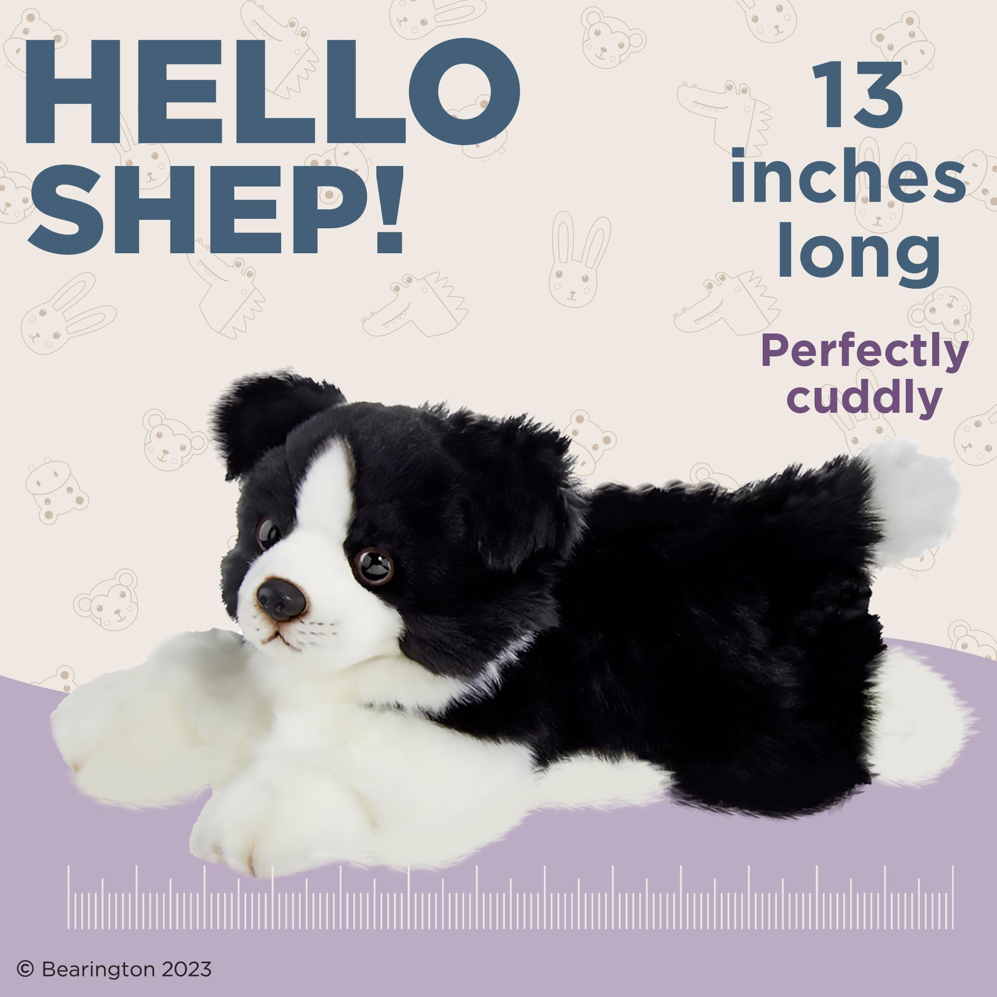 Amazon.co.jp: Bearington Shep ぬいぐるみ ボーダーコリー サフ