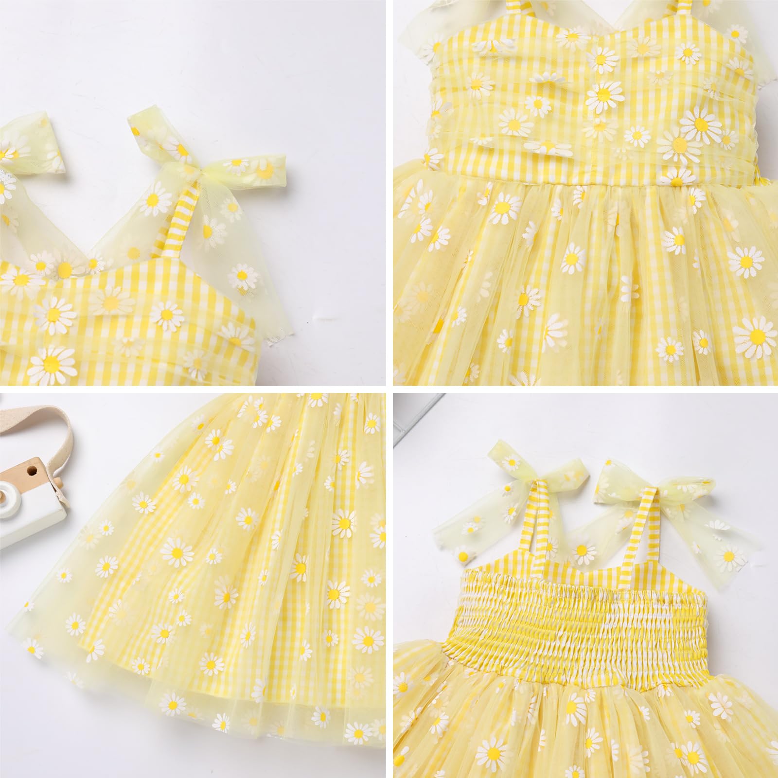 Odizli Vestito da bambina senza maniche con paillettes glitterate principessa, tutù in tulle,