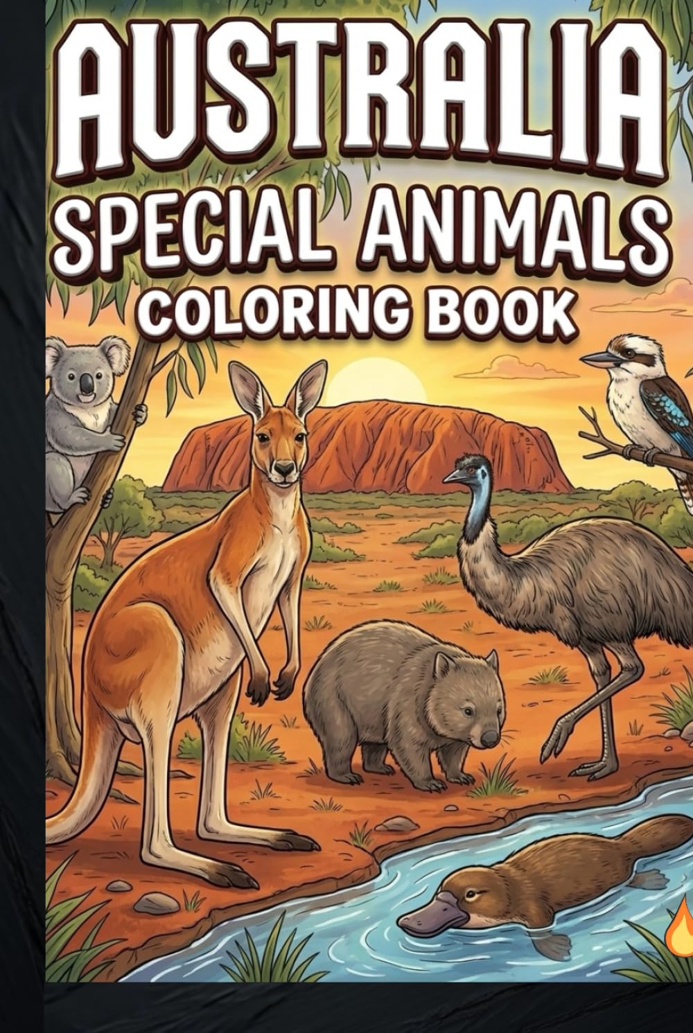 Australia Special Animals Coloring Book for Kids & Adults Cute and Unique Australian Wildlife Coloring Pages | Kangaroo, Koala, Wombat, Emu & More | Relaxing Nature Art Activity Book