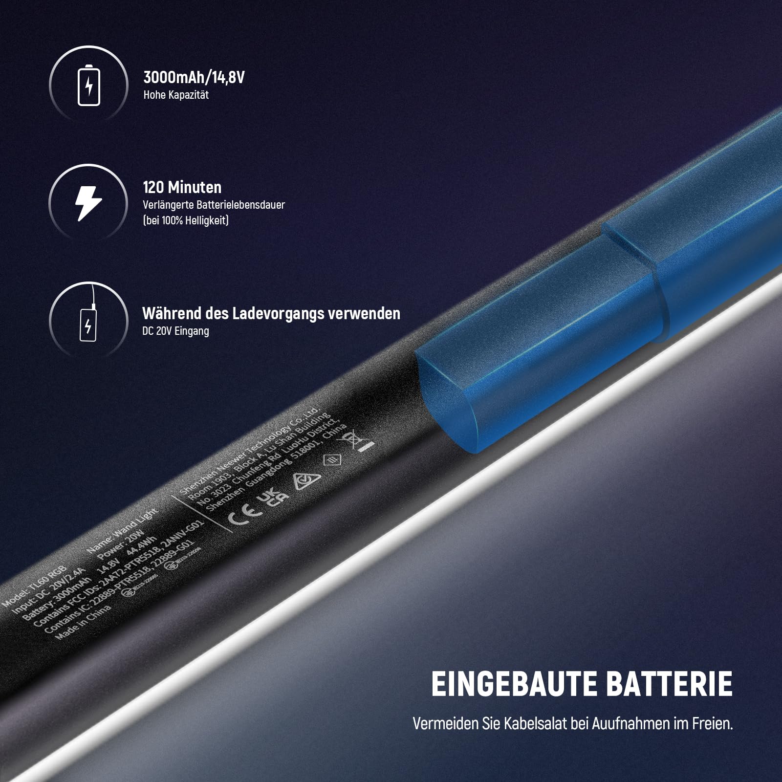 Neewer TL60 RGB Lichtstab – Bild 8