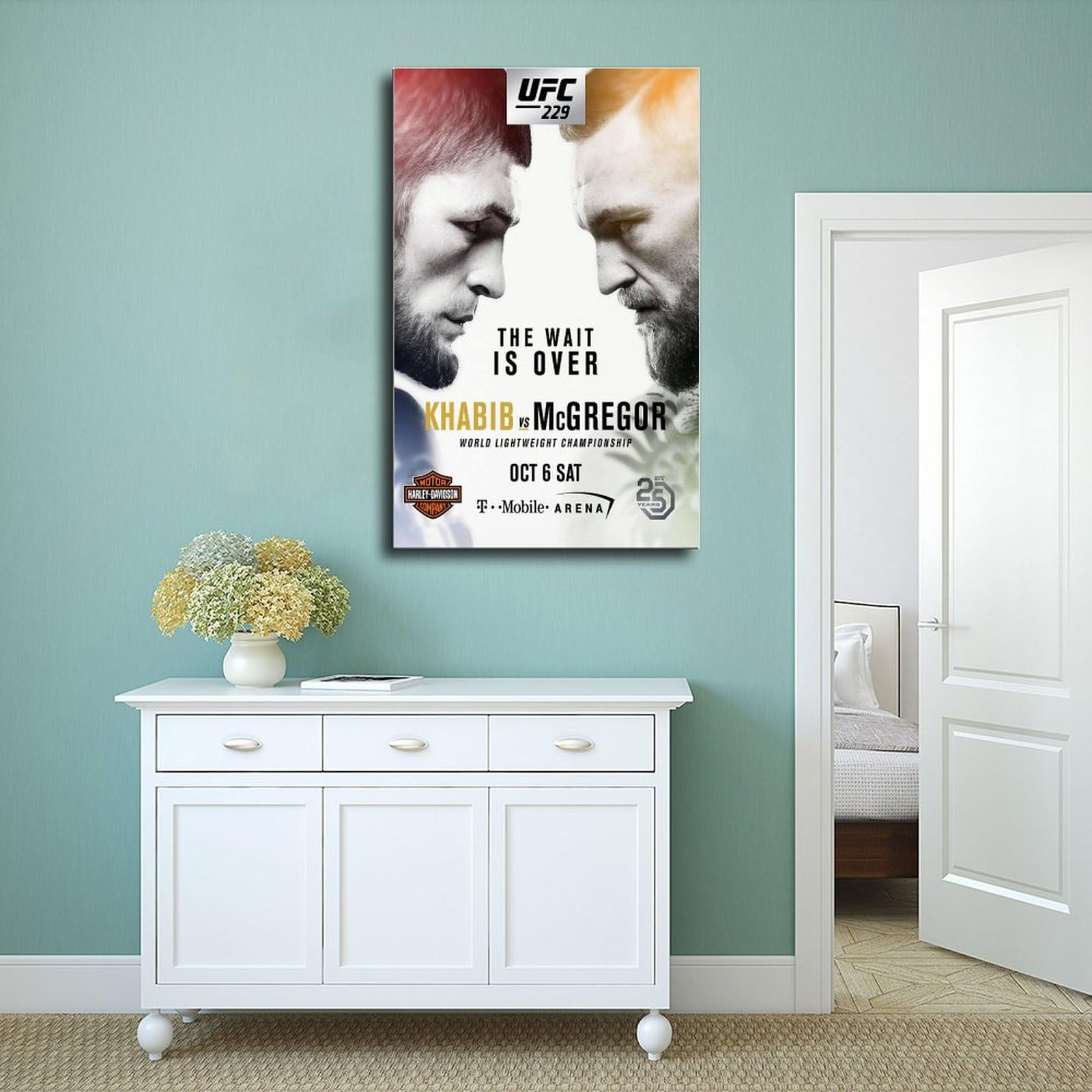 DEZARO Boxing-UFC 229 Khabib Nurmagomedov vs Conor McGregor, poster su tela, decorazione artistica da parete per soggiorno e camera da letto, senza cornice, 60 x 90 cm