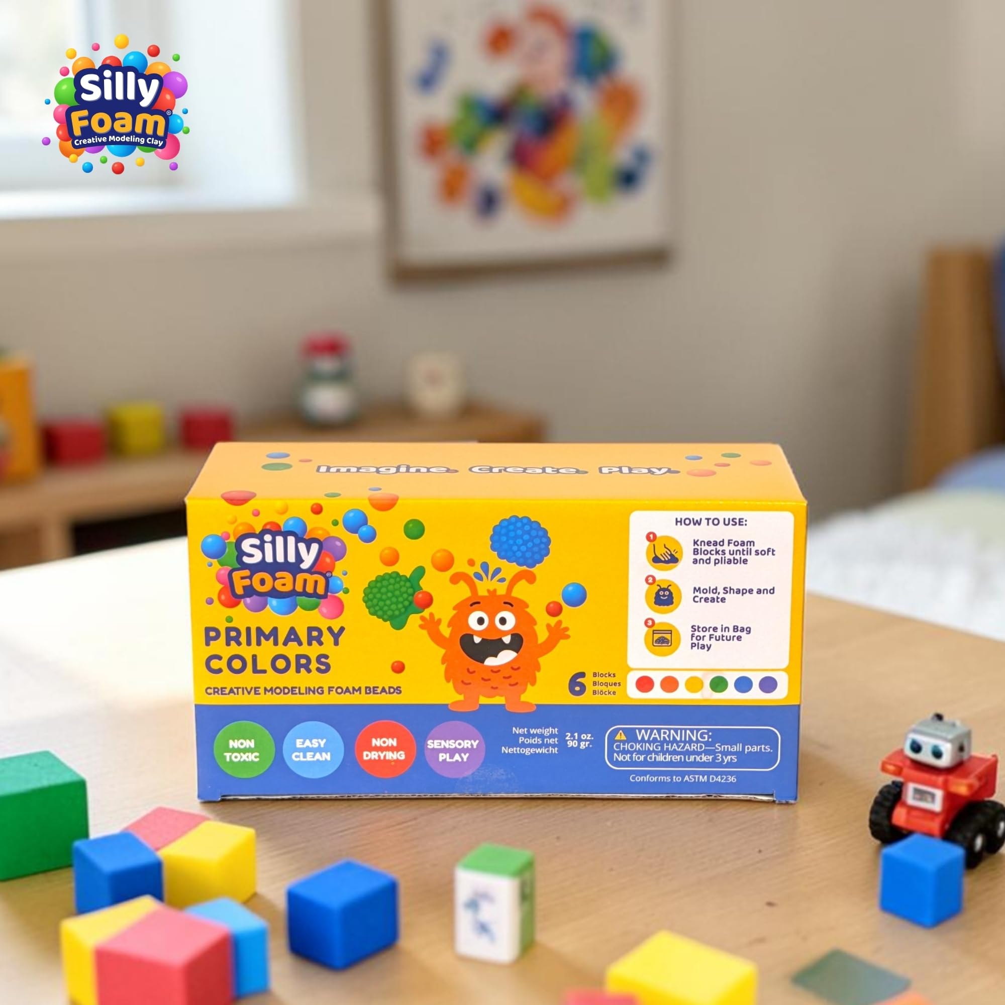 Silly Foam (paquete de 6) (color monstruo)