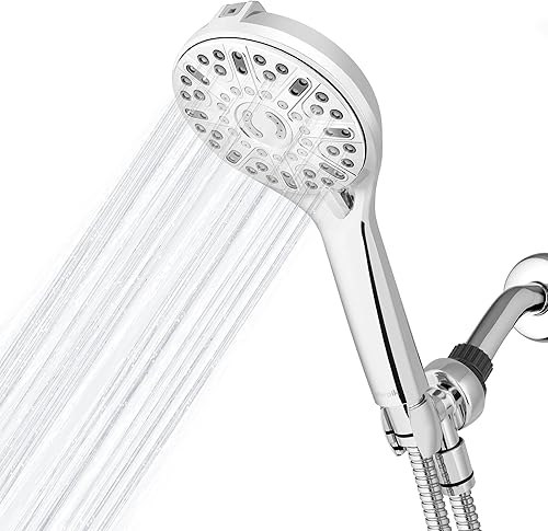 Miniatura 9 de Waterpik ShowerClean Pro QCM-769ME - Cabezal de ducha de mano de alta presión con lavado de chorro de potencia integrado, limpiador de ducha en