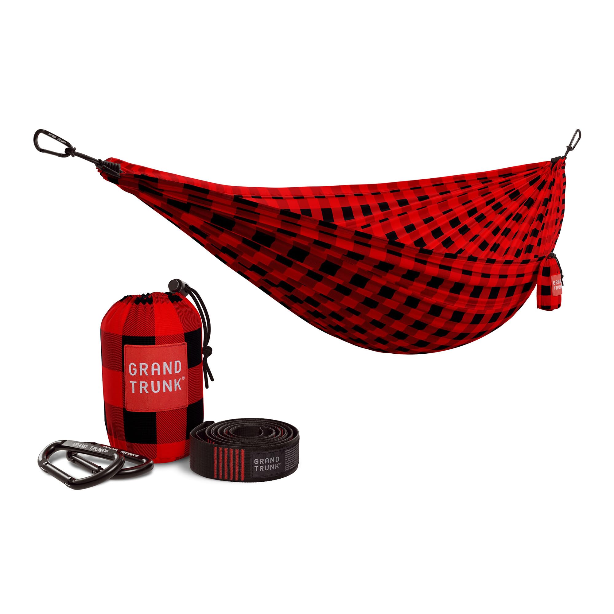Grand Trunk Double Deluxe Parachute Nylon Hammock - 500lb Capacity Camping Hammock, 10.5x6.5ft, Lightweight & Durable (Heritage)