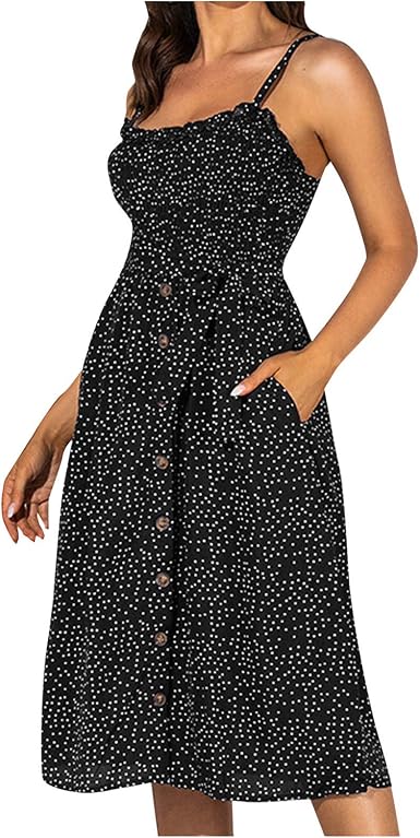 Amazon.com: Vestido midi con escote cuadrado para mujer, cintura con  fruncido, cintura con lazo, una línea, sin espalda, con correa ajustable. :  Ropa, Zapatos y Joyería