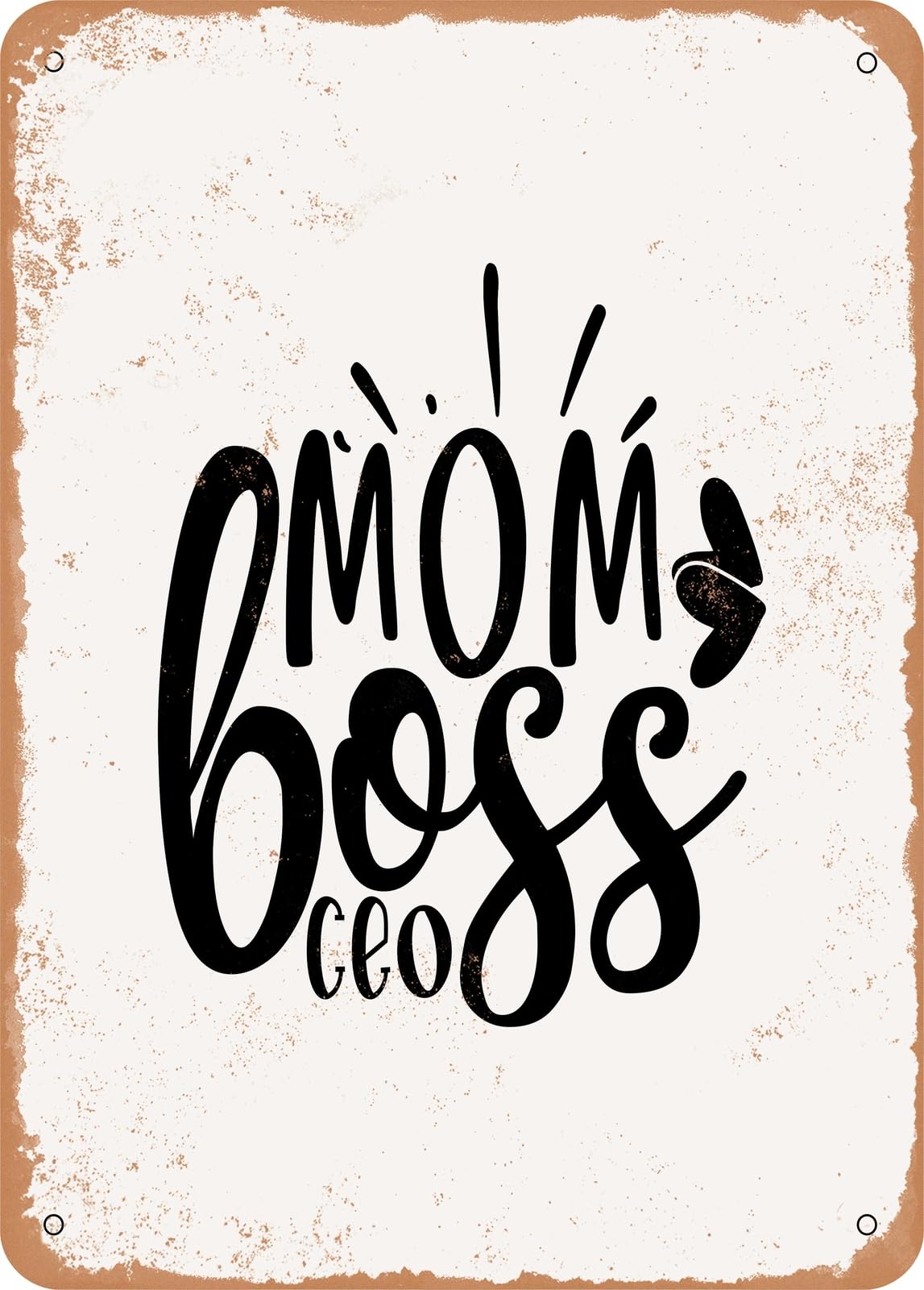 Miaomansenstore Metal Sign - Mom Boss Ceo - Vintage Look Home Decor
