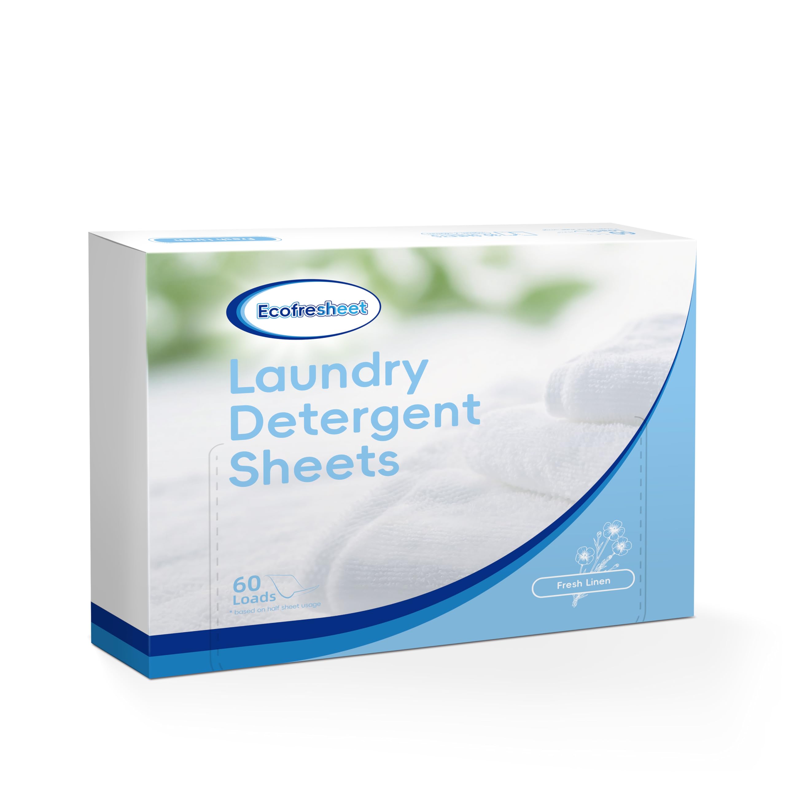 Laundry Detergent Sheets – 60 Loads - Quick Dissolve, No Residue - Lightweight, Eco-Friendly &amp; Travel Size Laundry Sheets - Linen