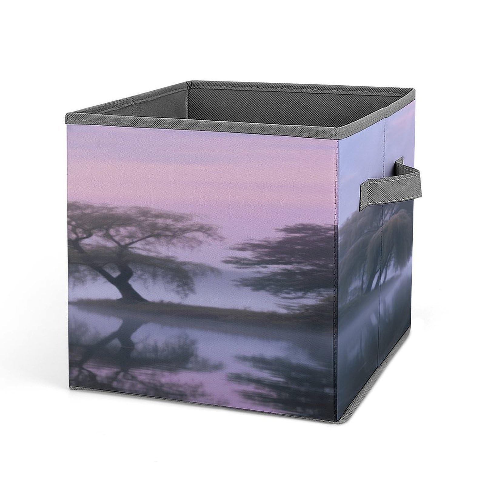 Fodpand Style Willow Forest Rainbow Storage Cubes Foldable Decorative Fabric, Storage Bins Baskets With Handles, Closet Organizers And Storage For Home, Office,Closet, Clothes