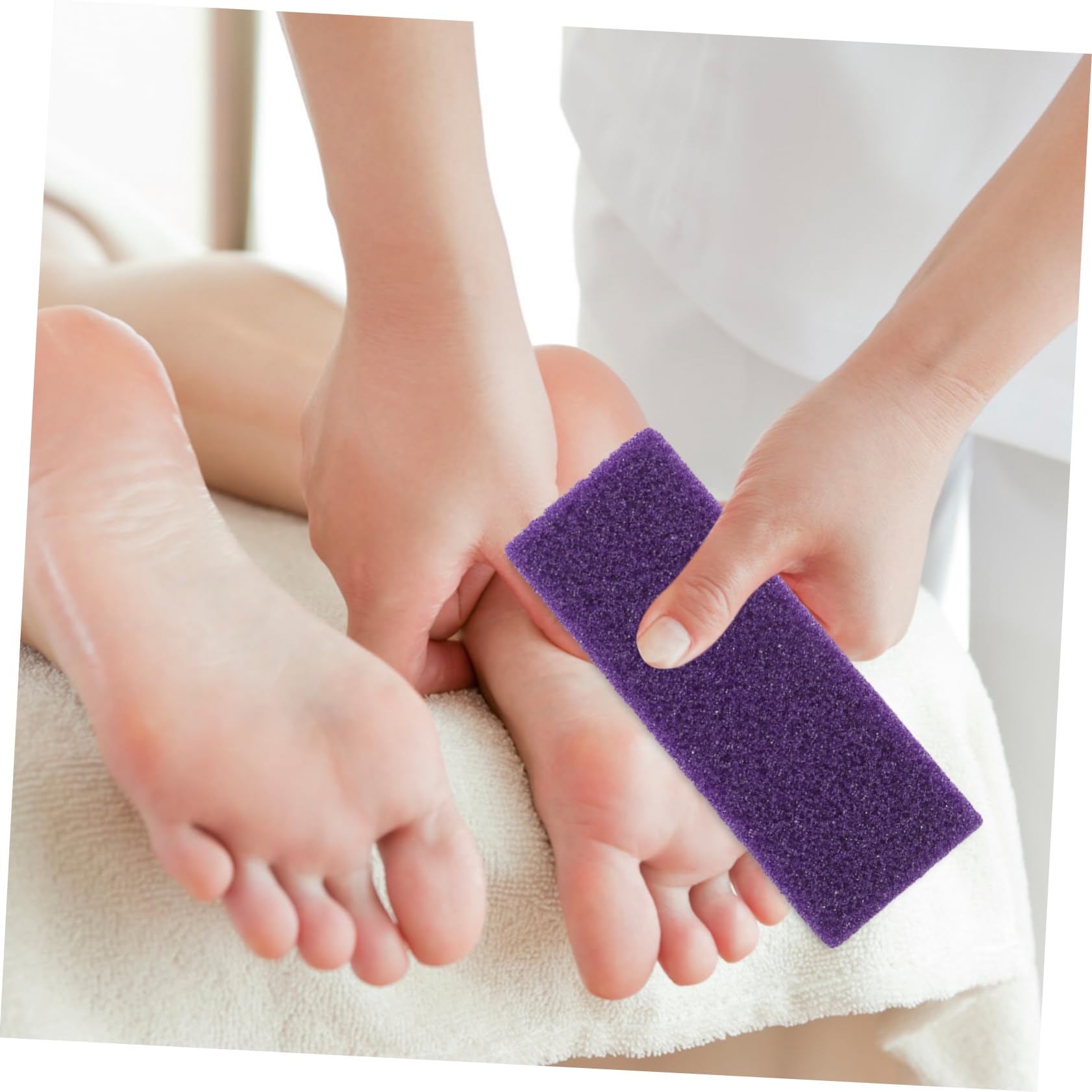 Pietra Pomice per Piedi 6 Pezzi Strumento Esfoliante per Rimozione Calli e Pelle Morta in Pu Porpora per Cura e Pedicure dei Piedi