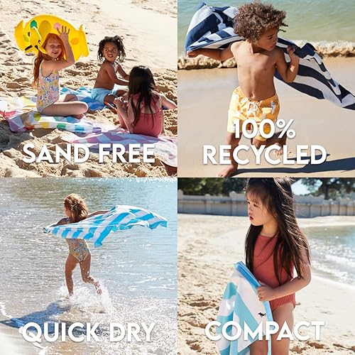 Miniatura 9 de Dock & Bay - Toalla de playa personalizada, secado rápido, sin arena, compacta, ligera, 100 % reciclada, incluye bolsa, estilo Cabana, rosa Phi Phi,