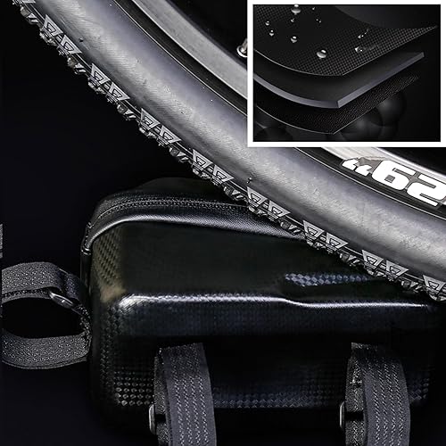 Miniatura 6 de Carcasa rígida impermeable soporte para teléfono celular de bicicleta, bolsa de tubo, accesorios de bicicleta, bolso de marco delantero de