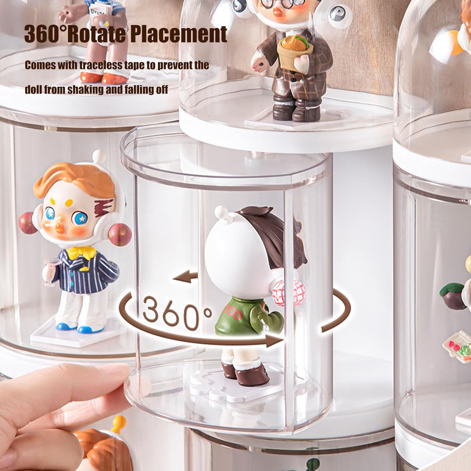 Clear Figures Display Case, Wall-Mounted Display Box, Stackable Figures Blind Box, Doll Display Stand for Pop Mart Lego Collectibles Action Figures-3Layer