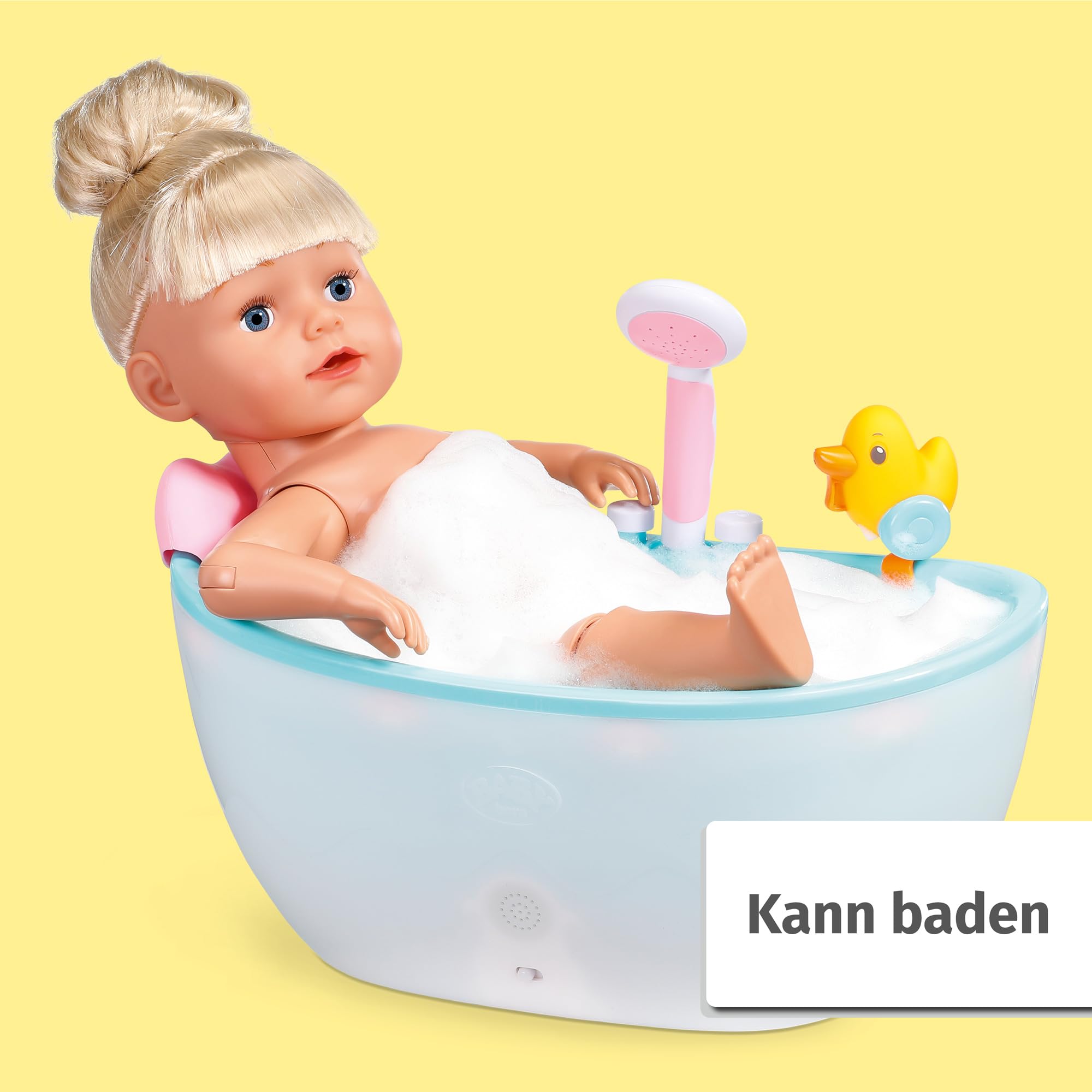 BABY born Sister Play & Style, Puppe mit Haaren und 6 Funktionen für Kinder ab 4 Jahren, funktioniert ohne Batterie, 835401 Zapf Creation, Schwarz
