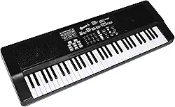 O Teclado Musical Eletrônico com 61 teclas Semi-Profissional Instrumento Versátil, Fácil de Usar, com Painel Digital, Aprendizado Interativo, Biblioteca de Sons e Timbres.