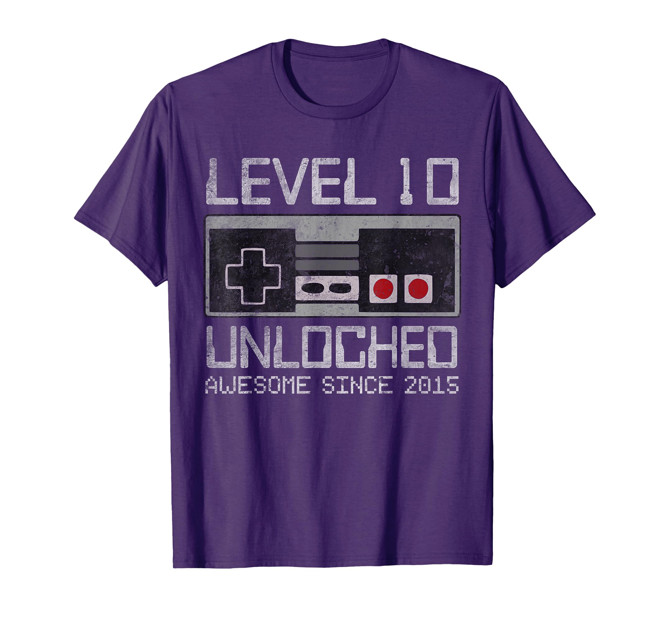 Level 10 Unlocked 10th Birthday 10 Year Old Video Gamer Boy T-Shirt
