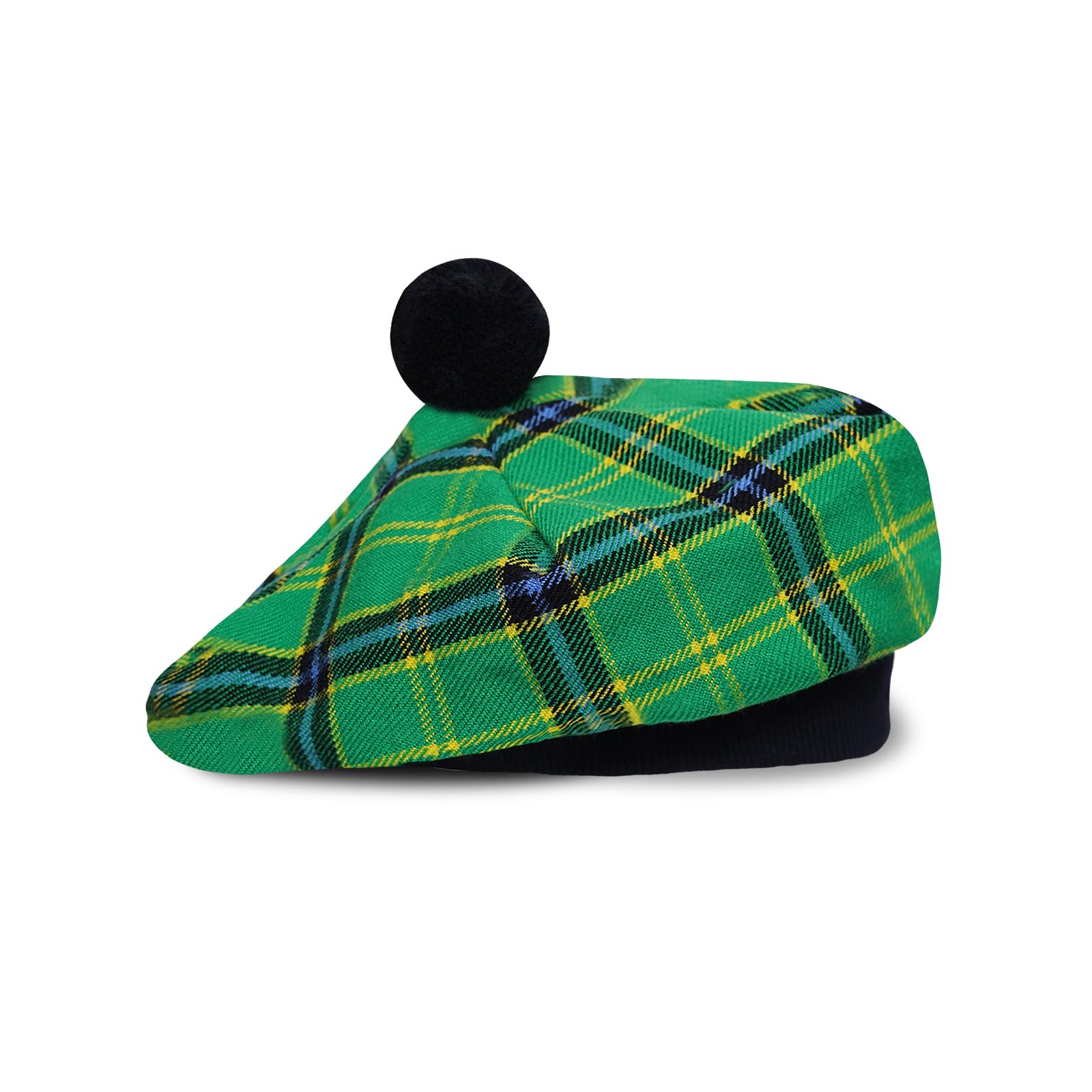 Scottish Traditional Tam o' Shatner Acrylic Wool Tammy Hat Flat Bonnet Kilt Many Tartans