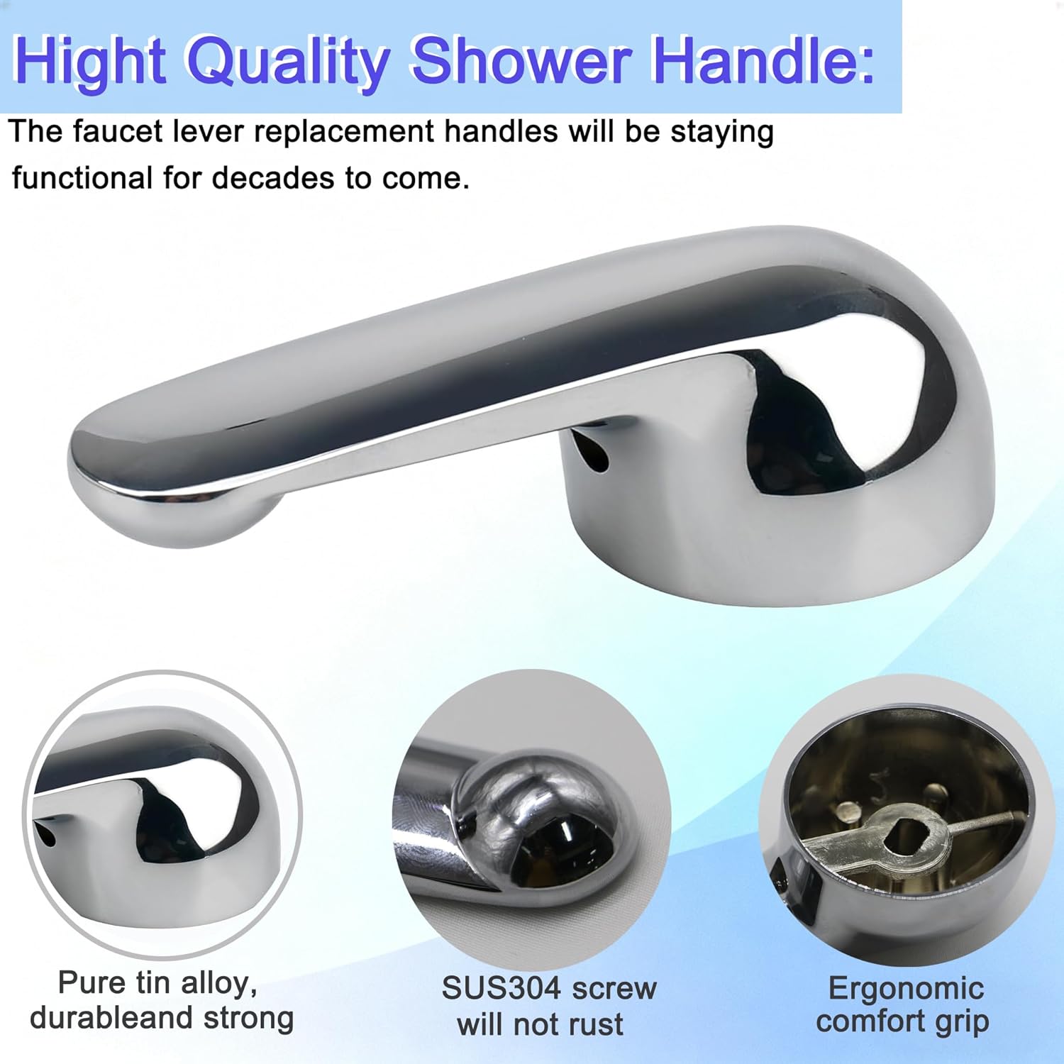 H79 Single Metal Lever Handle Kit 1300/1400 Series Tub Faucet for Delta, H79 Shower Handle Replacement for Delta Tub-Bathroom Shower Handle Accessories Chrome, Faucet Handle Replacement Kit.