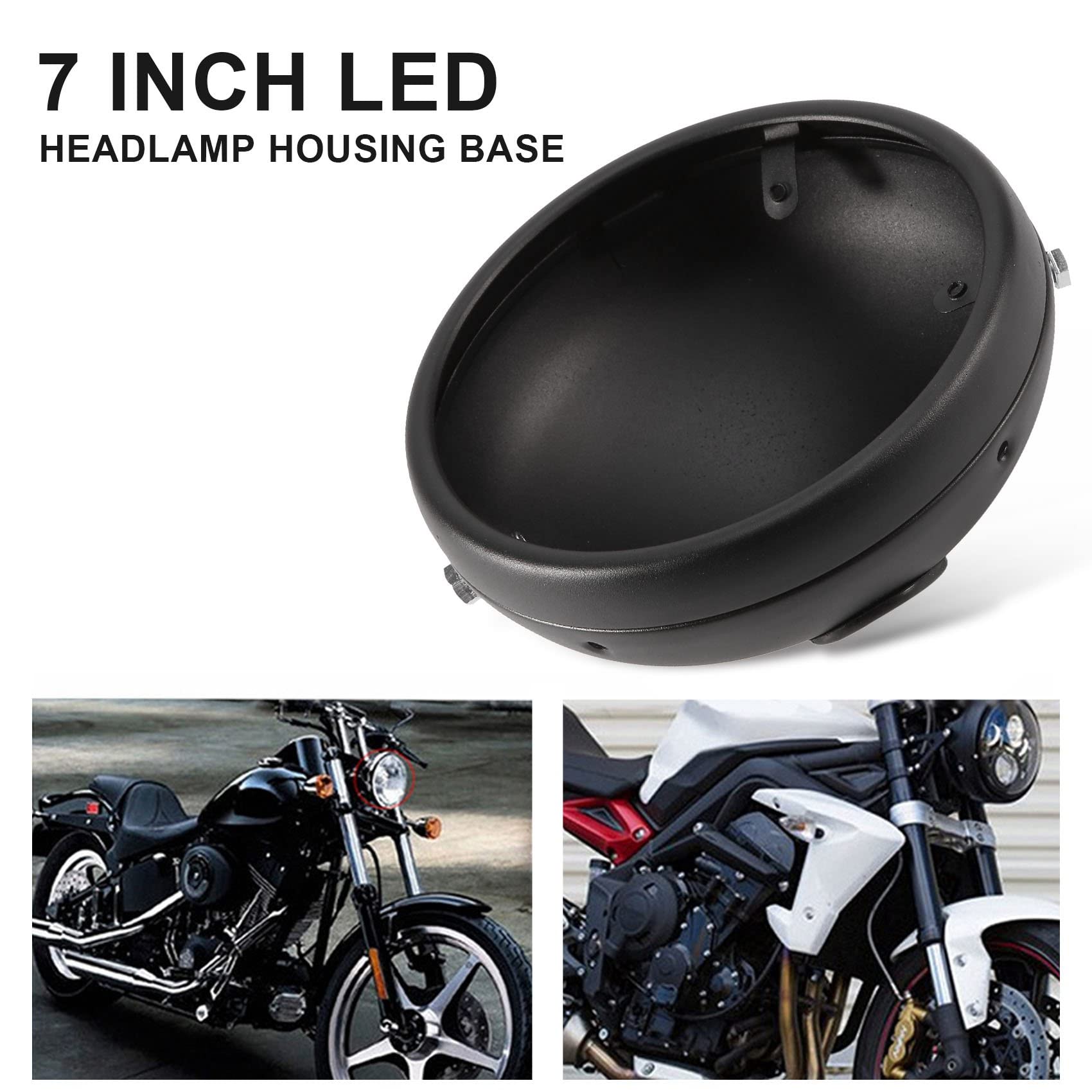 de Motocicleta de 7 Pulgadas Retro modificada LED Shell