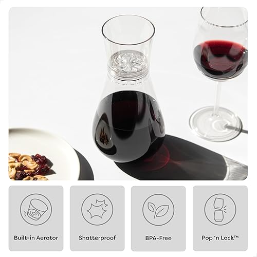 Miniatura 3 de TOSSWARE POP - Juego de 72 decantadores de aireación de plástico transparente, reciclables, irrompibles y de alta calidad, de 28 onzas