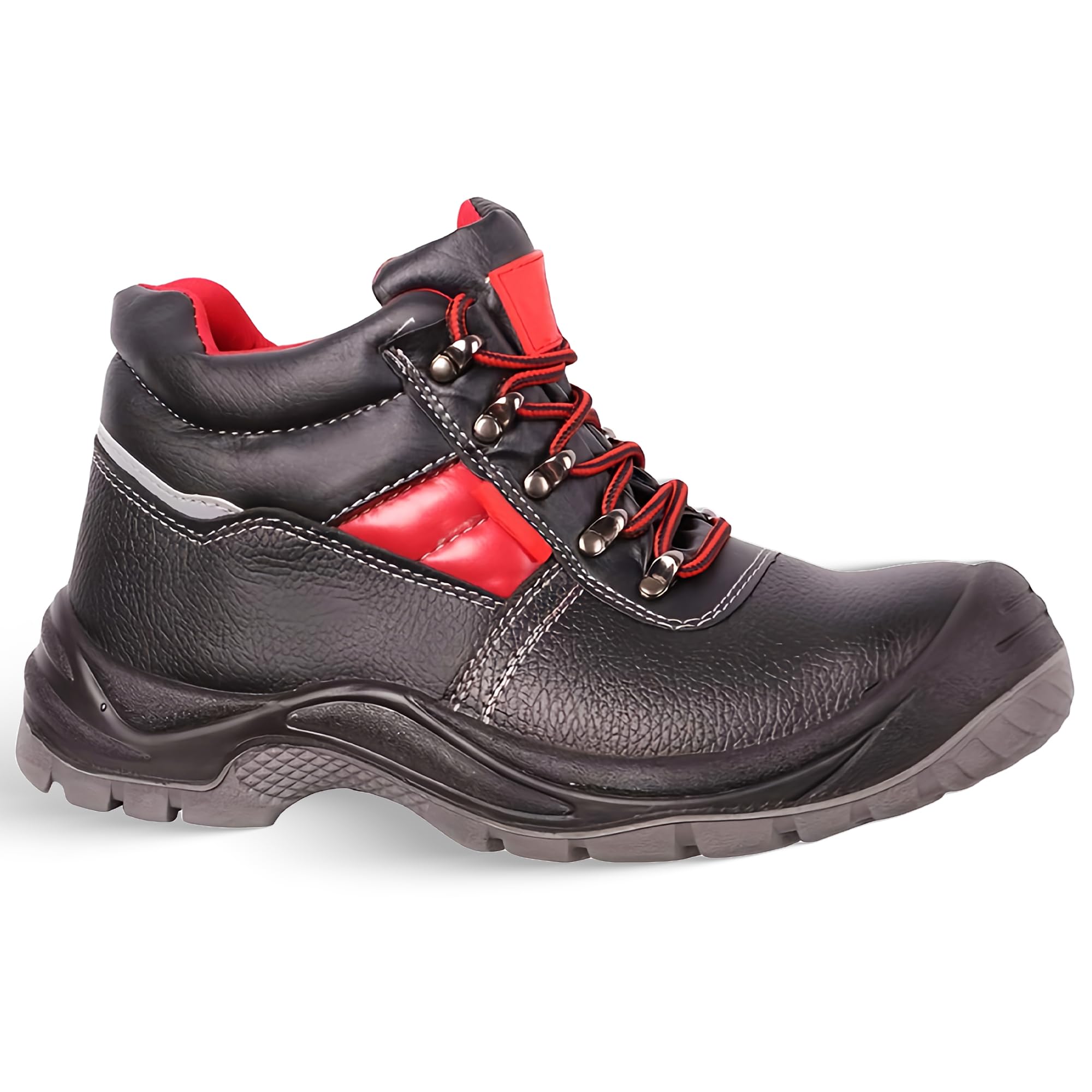 Scarpe Antinfortunistiche Uomo Alte S3- Scarpe Antinfortunistiche Uomo Impermeabile- Esterno in Pelle, Punta in Acciaio, Suola Antiscivolo, Flessibile Scarponi Antinfortunistiche Uomo