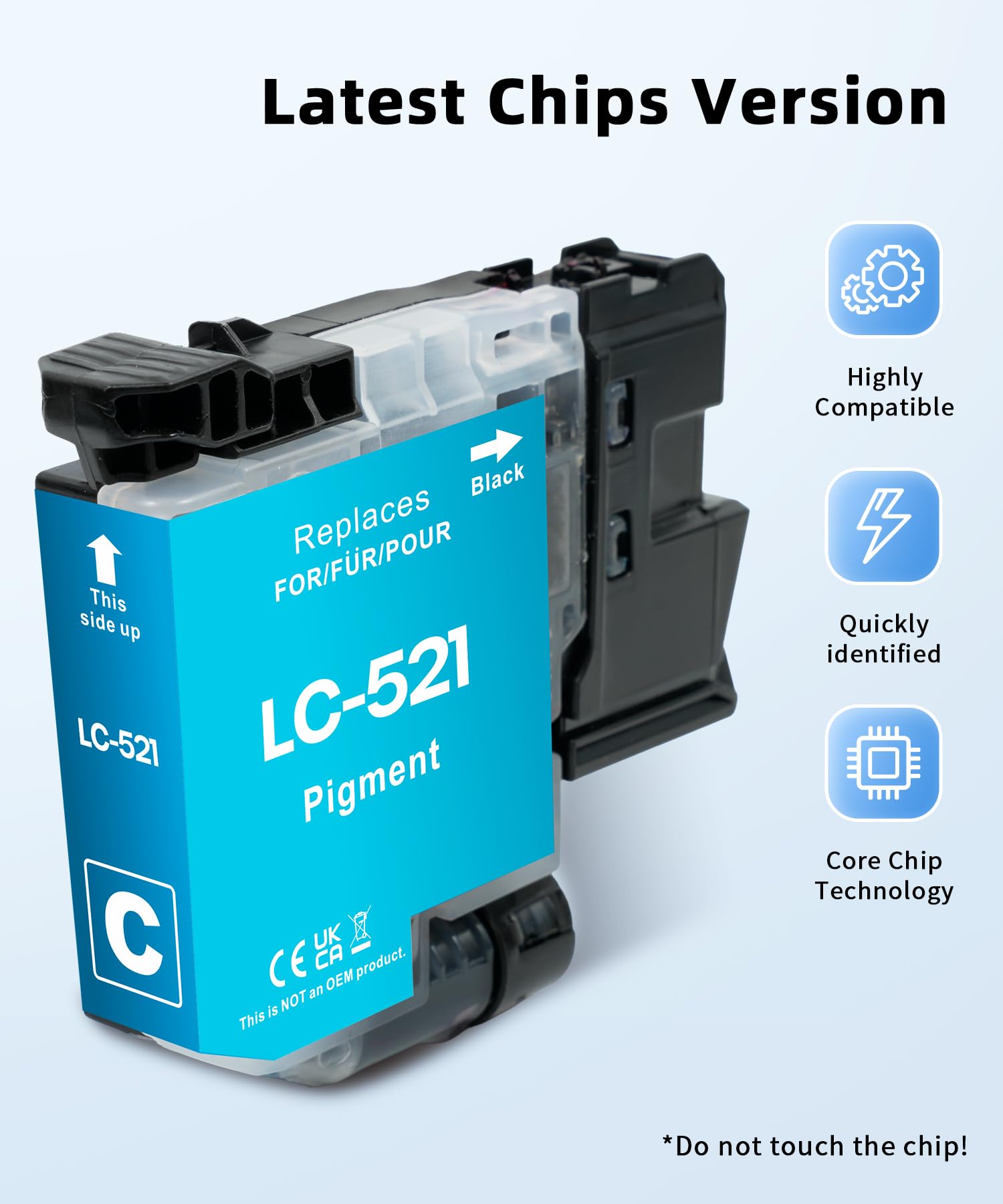 Q-image LC521 LC521VAL Cartuccia Compatibili con Brother LC 521 Multipack Cartucce per Brother DCP-J1310DW DCP-J1360DW DCP-J1460DW DCP-J1313DW DCP-J1260W J1310DW J1360DW J1460DW (Confezione da 4)