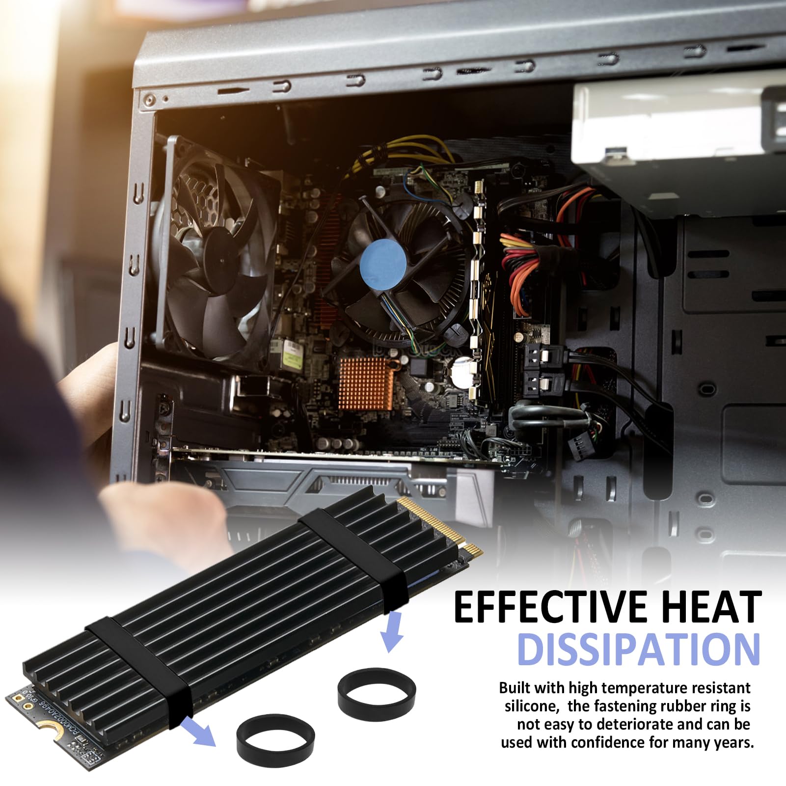 2 Set Dissipatore M.2 Per PS5 E PC - Raffreddamento SSD NVMe Con Pad Termico | Compatibile 2280 - Foto 4