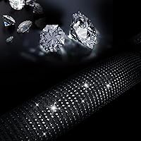 Vista 3 de CAR PASS Funda para volante de cuero con diamantes brillantes, con cristales centelleantes y estrás brillantes, ajuste universal de 14"1/2-15