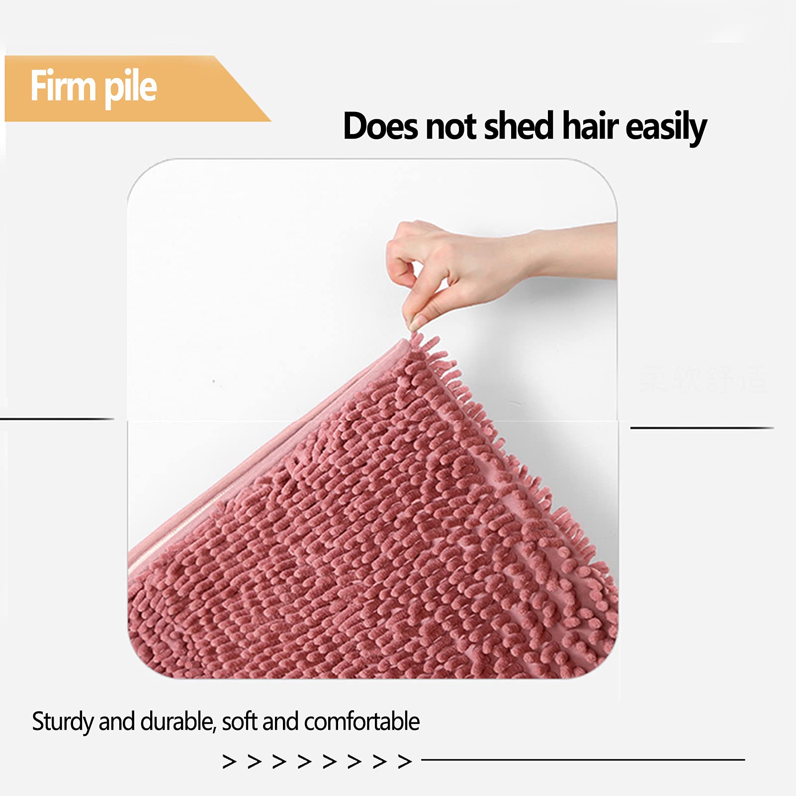 Tappeto Da Bagno Semicircolare In Ciniglia - Super Assorbente E Antiscivolo - Foto 13